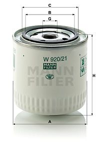 MANN-FILTER filtras, hidraulinė sistema W 920/21