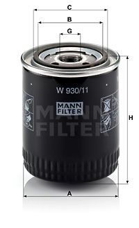MANN-FILTER alyvos filtras W 930/11