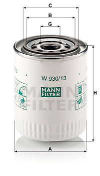 MANN-FILTER alyvos filtras W 930/13