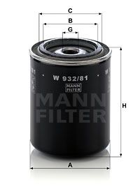 MANN-FILTER alyvos filtras W 932/81