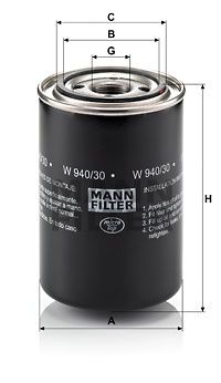 MANN-FILTER alyvos filtras W 940/30