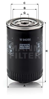 MANN-FILTER alyvos filtras W 940/66