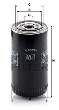 MANN-FILTER alyvos filtras W 950/14