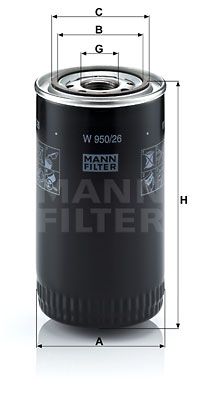 MANN-FILTER Масляный фильтр W 950/26