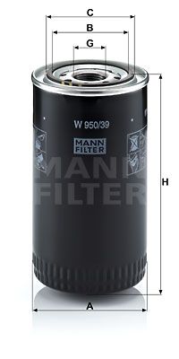 MANN-FILTER alyvos filtras W 950/39