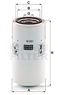 MANN-FILTER Масляный фильтр W 951