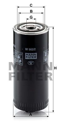 MANN-FILTER alyvos filtras W 962/2