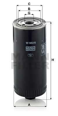 MANN-FILTER Масляный фильтр W 962/6