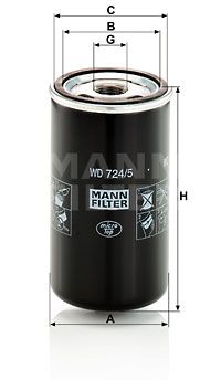 MANN-FILTER hidraulinis filtras, automatinė transmisija WD 724/5