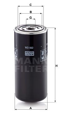 MANN-FILTER filtras, hidraulinė sistema WD 962