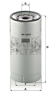 MANN-FILTER Топливный фильтр WK 1080/6 x
