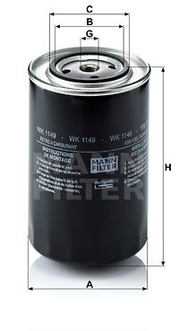 MANN-FILTER Топливный фильтр WK 1149
