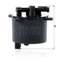MANN-FILTER Топливный фильтр WK 12 001