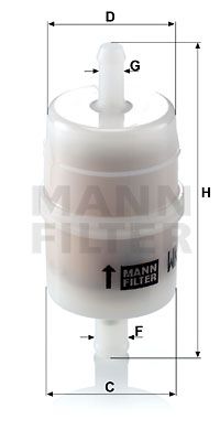 MANN-FILTER oro filtras, kompresoriaus įvadas WK 32/6