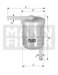 MANN-FILTER Топливный фильтр WK 42/8