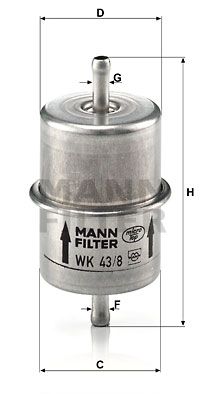 MANN-FILTER kuro filtras WK 43/8