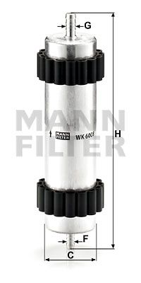 MANN-FILTER kuro filtras WK 6008