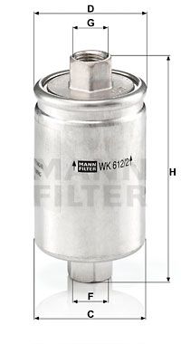 MANN-FILTER kuro filtras WK 612/2