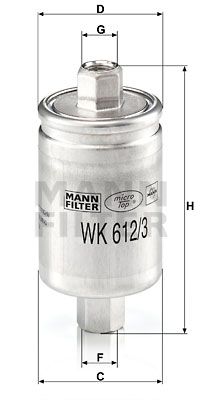 MANN-FILTER kuro filtras WK 612/3