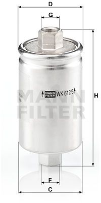 MANN-FILTER kuro filtras WK 612/5