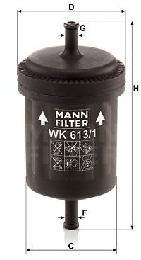 MANN-FILTER kuro filtras WK 613/1