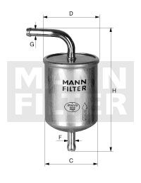 MANN-FILTER kuro filtras WK 614/1