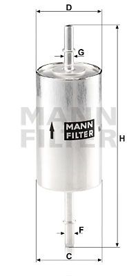 MANN-FILTER kuro filtras WK 614/46