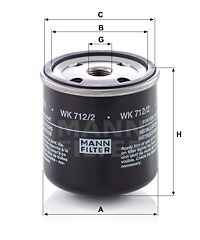 MANN-FILTER Топливный фильтр WK 712/2