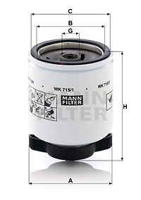 MANN-FILTER Топливный фильтр WK 715/1