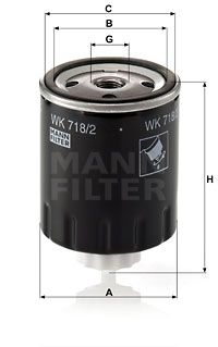 MANN-FILTER kuro filtras WK 718/2