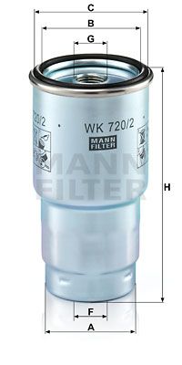 MANN-FILTER kuro filtras WK 720/2 x