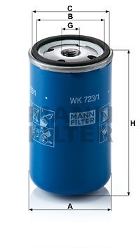 MANN-FILTER Топливный фильтр WK 723/1
