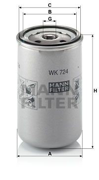 MANN-FILTER kuro filtras WK 724