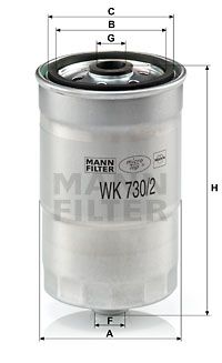 MANN-FILTER kuro filtras WK 730/2 x