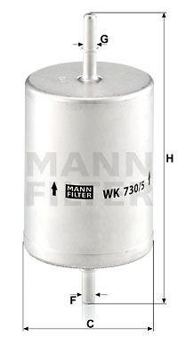 MANN-FILTER kuro filtras WK 730/5