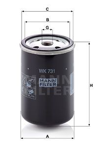 MANN-FILTER Топливный фильтр WK 731