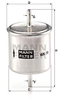 MANN-FILTER kuro filtras WK 79