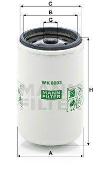 MANN-FILTER Топливный фильтр WK 8003 x