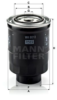 MANN-FILTER kuro filtras WK 8018 x