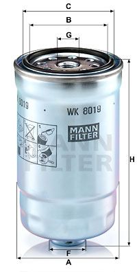 MANN-FILTER kuro filtras WK 8019