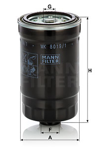 MANN-FILTER kuro filtras WK 8019/1