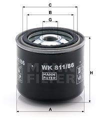 MANN-FILTER kuro filtras WK 811/86