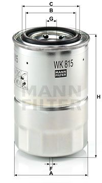 MANN-FILTER kuro filtras WK 815 x