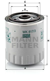 MANN-FILTER kuro filtras WK 817/3 x