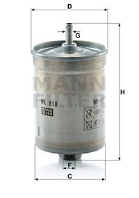 MANN-FILTER Топливный фильтр WK 818