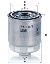 MANN-FILTER kuro filtras WK 818/1