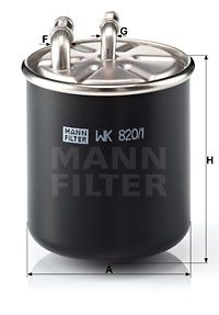 MANN-FILTER kuro filtras WK 820/1