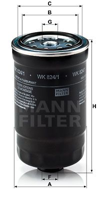 MANN-FILTER kuro filtras WK 824/1