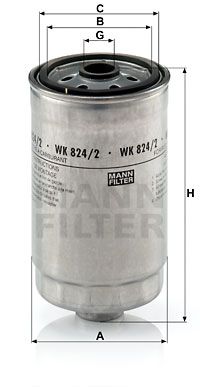 MANN-FILTER kuro filtras WK 824/2