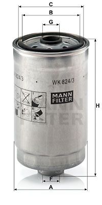 MANN-FILTER kuro filtras WK 824/3